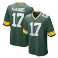 GB.Packers #17 Brandon McManus Player Green Home Game Football Jerseys