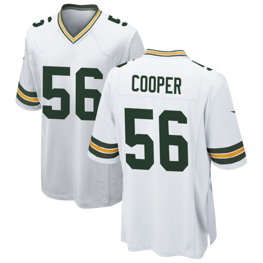 GB.Packers #56 Edgerrin Cooper Player White Home Game Football Jerseys