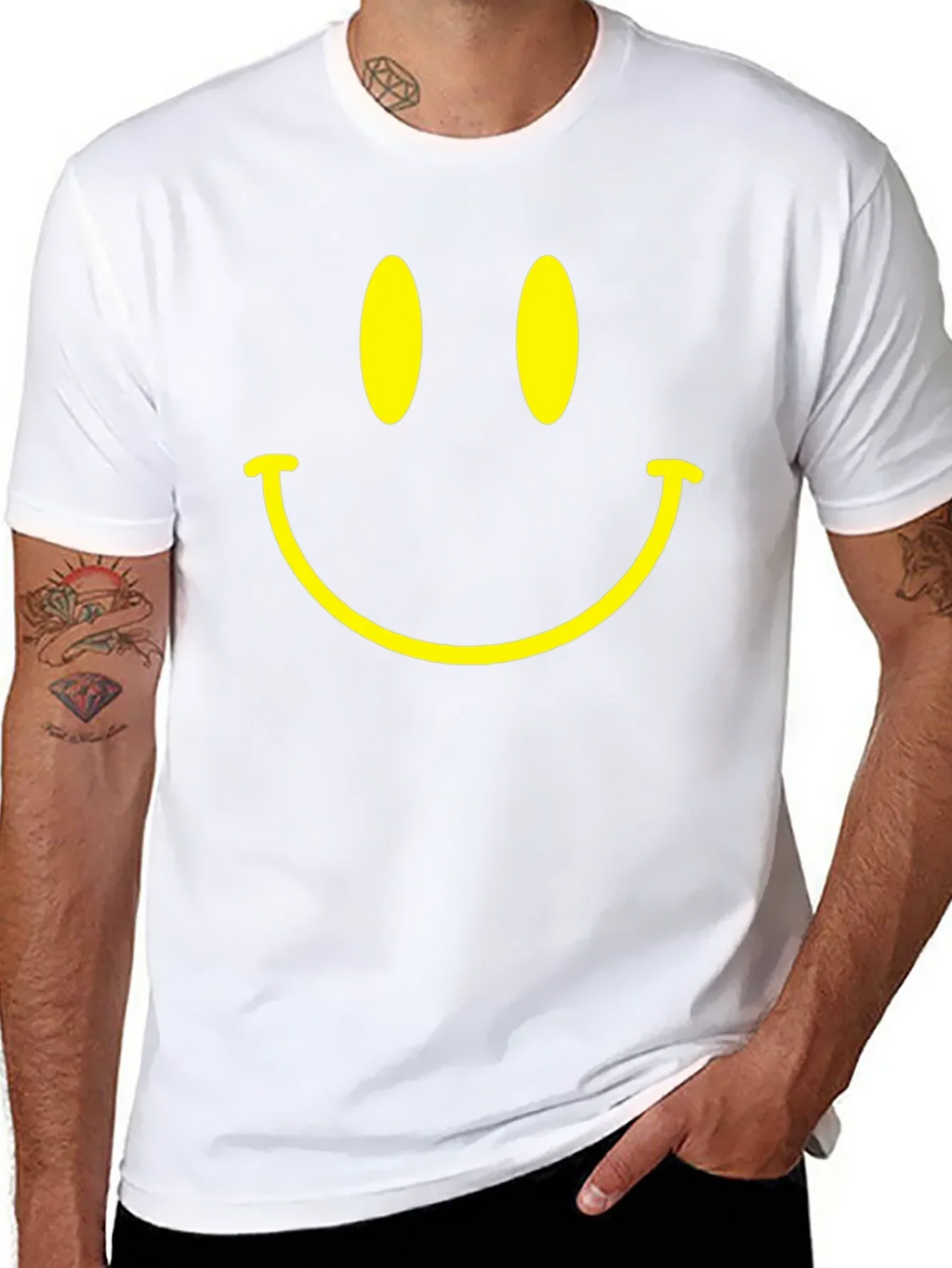 Smiley Face Graphic T-Shirt - Classic Happy Design
