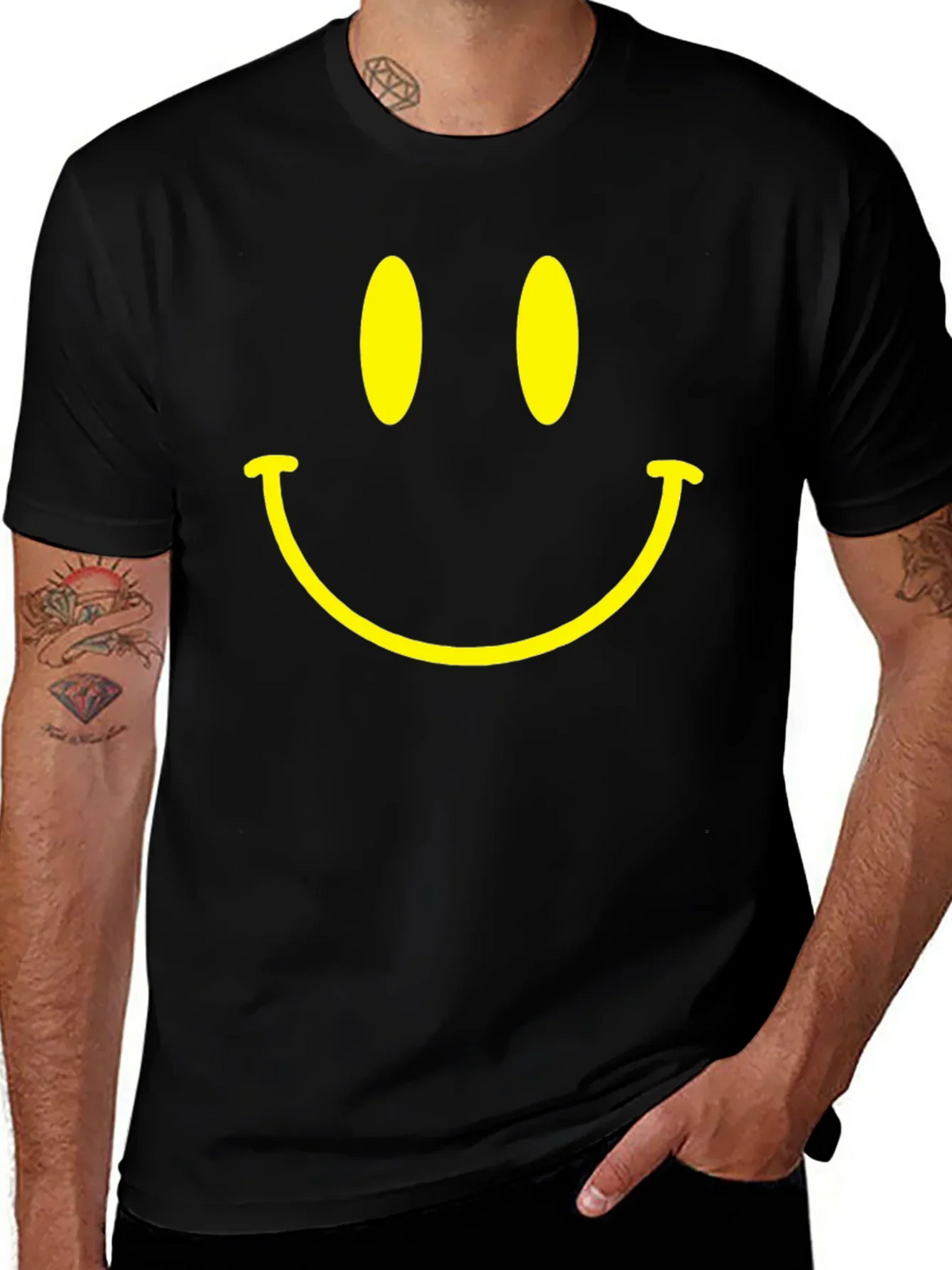 Smiley Face Graphic T-Shirt - Classic Happy Design