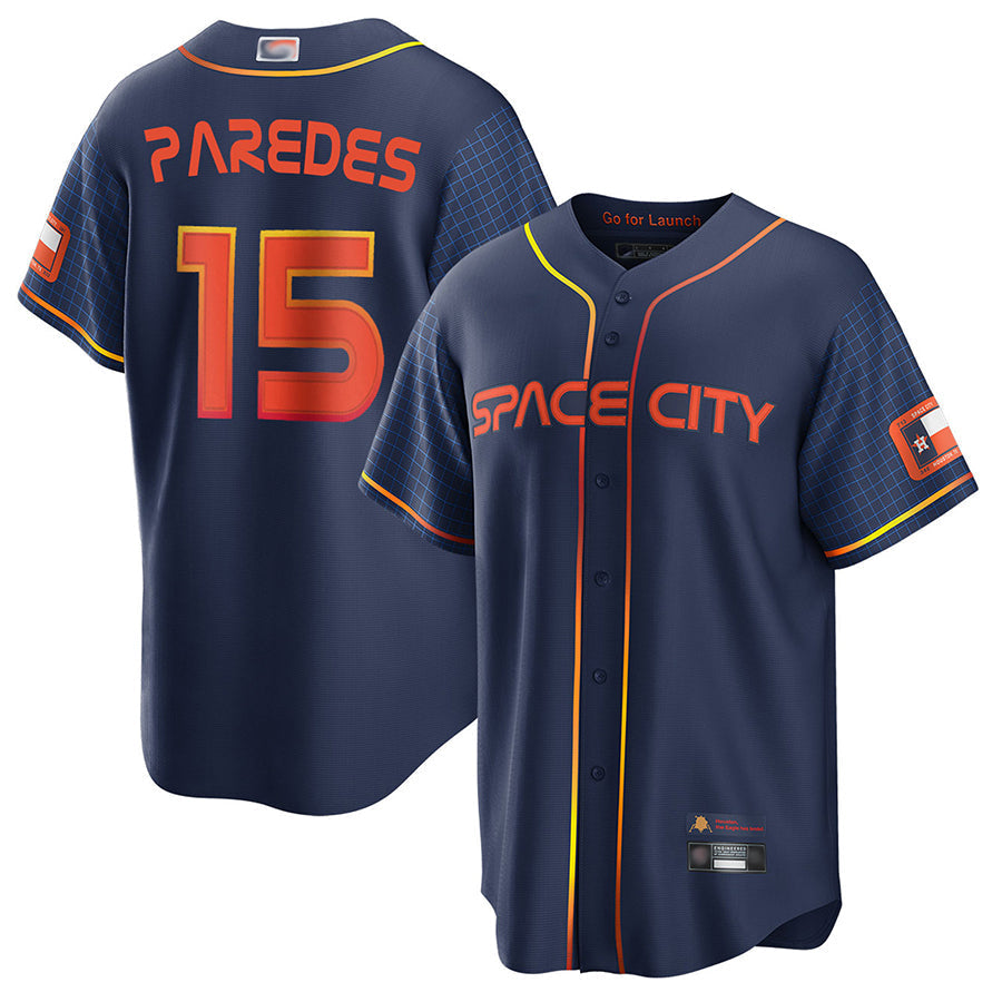 H.Astros #15 Isaac Paredes Player Navy City Connect Replica Baseball Jerseys