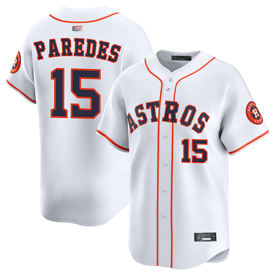 H.Astros #15 Isaac Paredes Player White Home Limited Baseball Jerseys