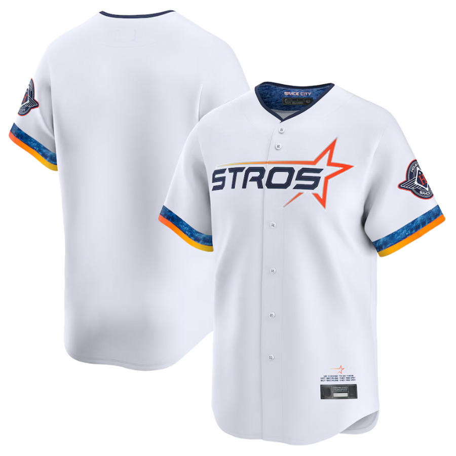 H.Astros Blank Player White City Connect Limited Baseball Jerseys