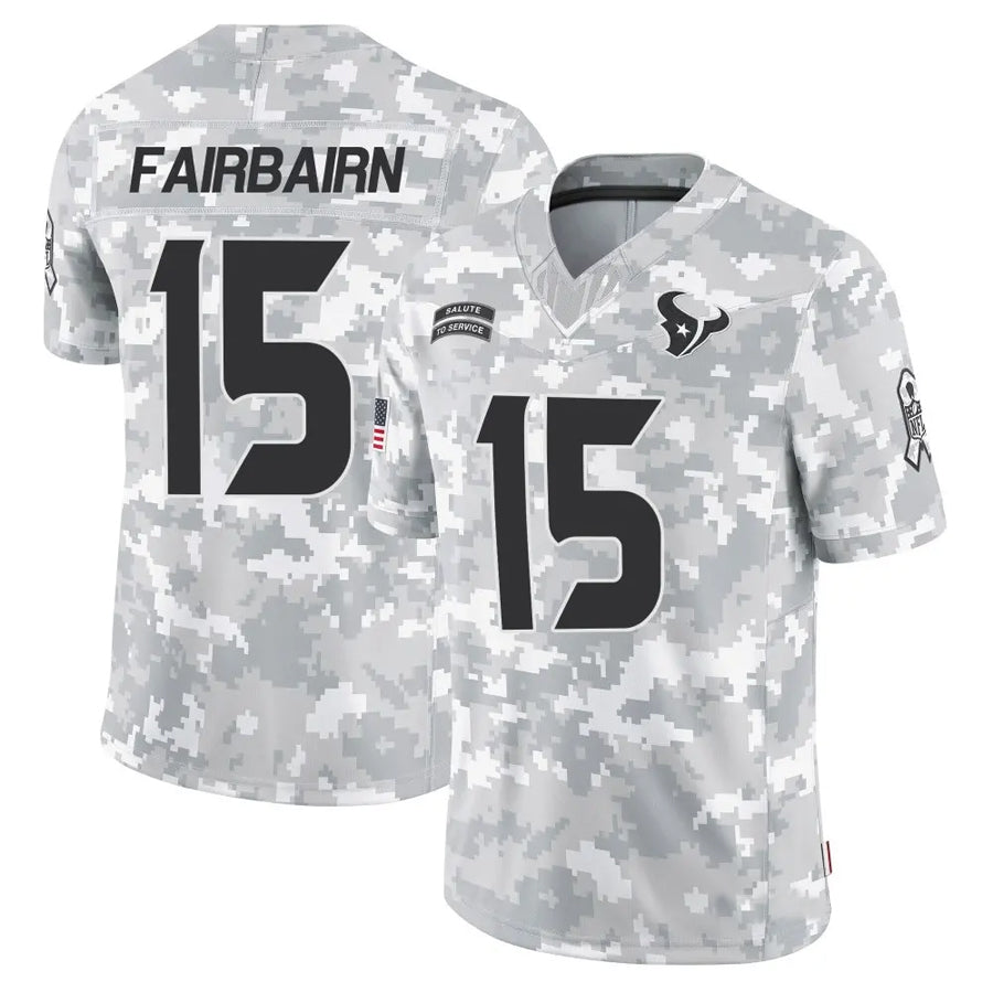 H.Texans #15 Ka'imi Fairbairn Player Arctic Camo Salute to Service Limited Football Jerseys