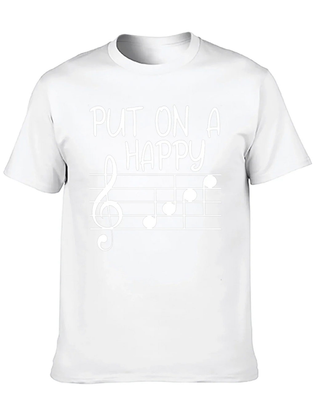 Put On A Happy Face Music Note Tee