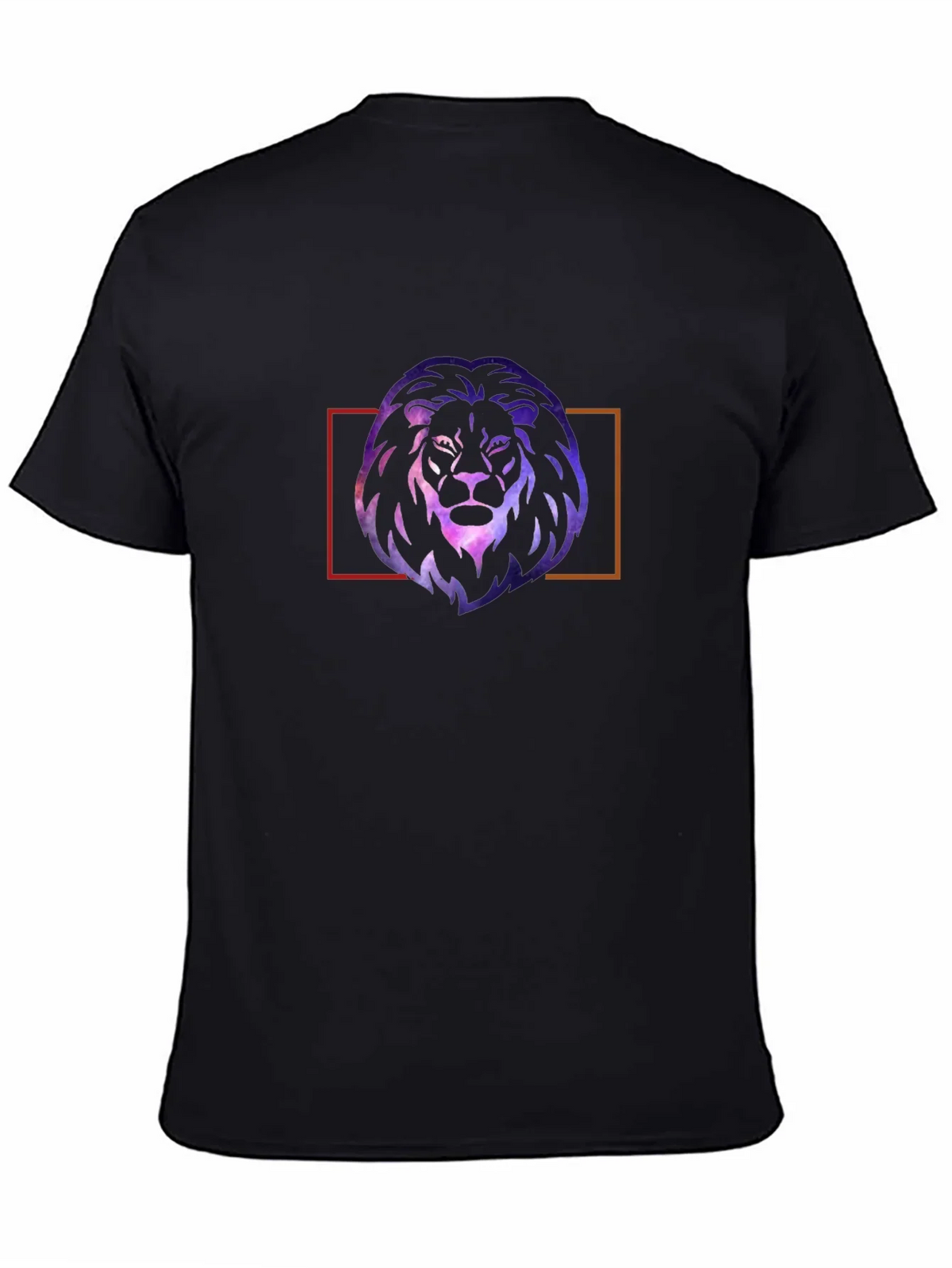 Galaxy Lion Graphic Tee - Stylish Mens Black T-Shirt