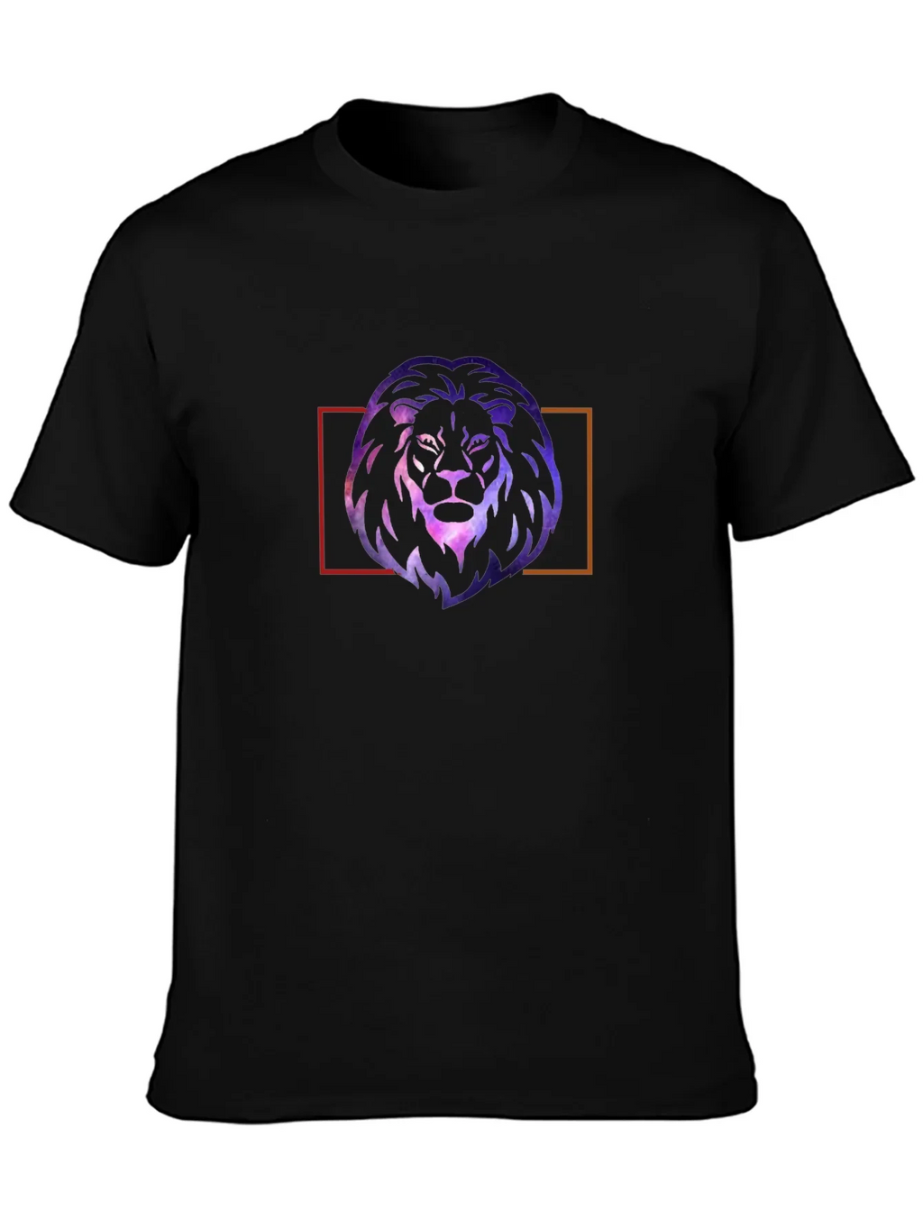 Galaxy Lion Graphic Tee - Stylish Mens Black T-Shirt