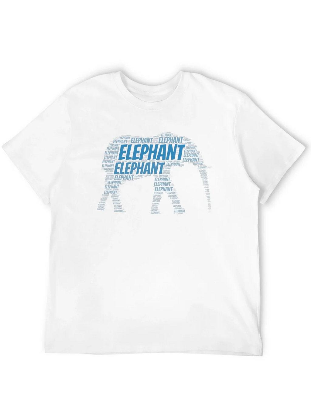 Elephant Word Art T-Shirt - Unique Animal Design