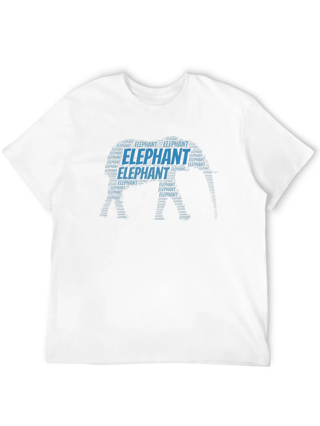 Elephant Word Art T-Shirt - Unique Animal Design