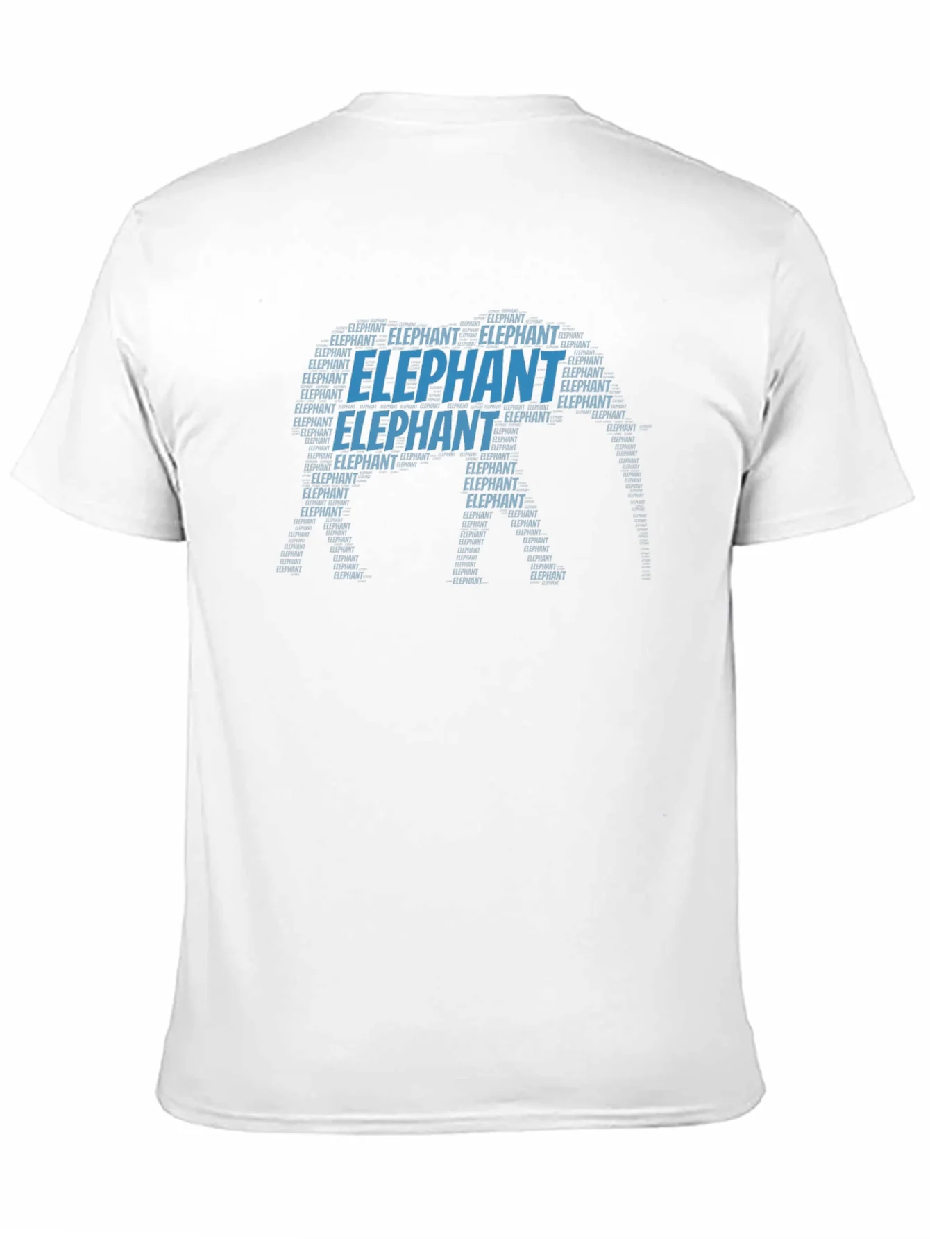Elephant Word Art T-Shirt - Unique Animal Design