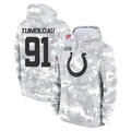 IN.Colts #91 JT Tuimoloau Player Arctic Camo Salute To Service Hoodies Football Jerseys