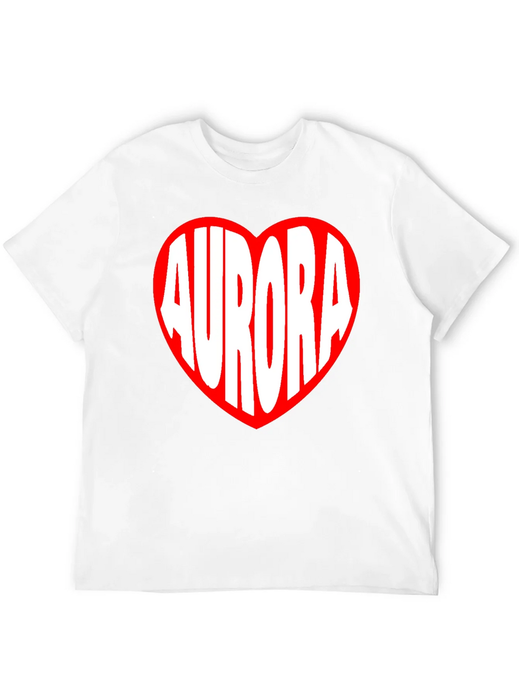 Aurora Heart Graphic Tee - Black Cotton T-Shirt
