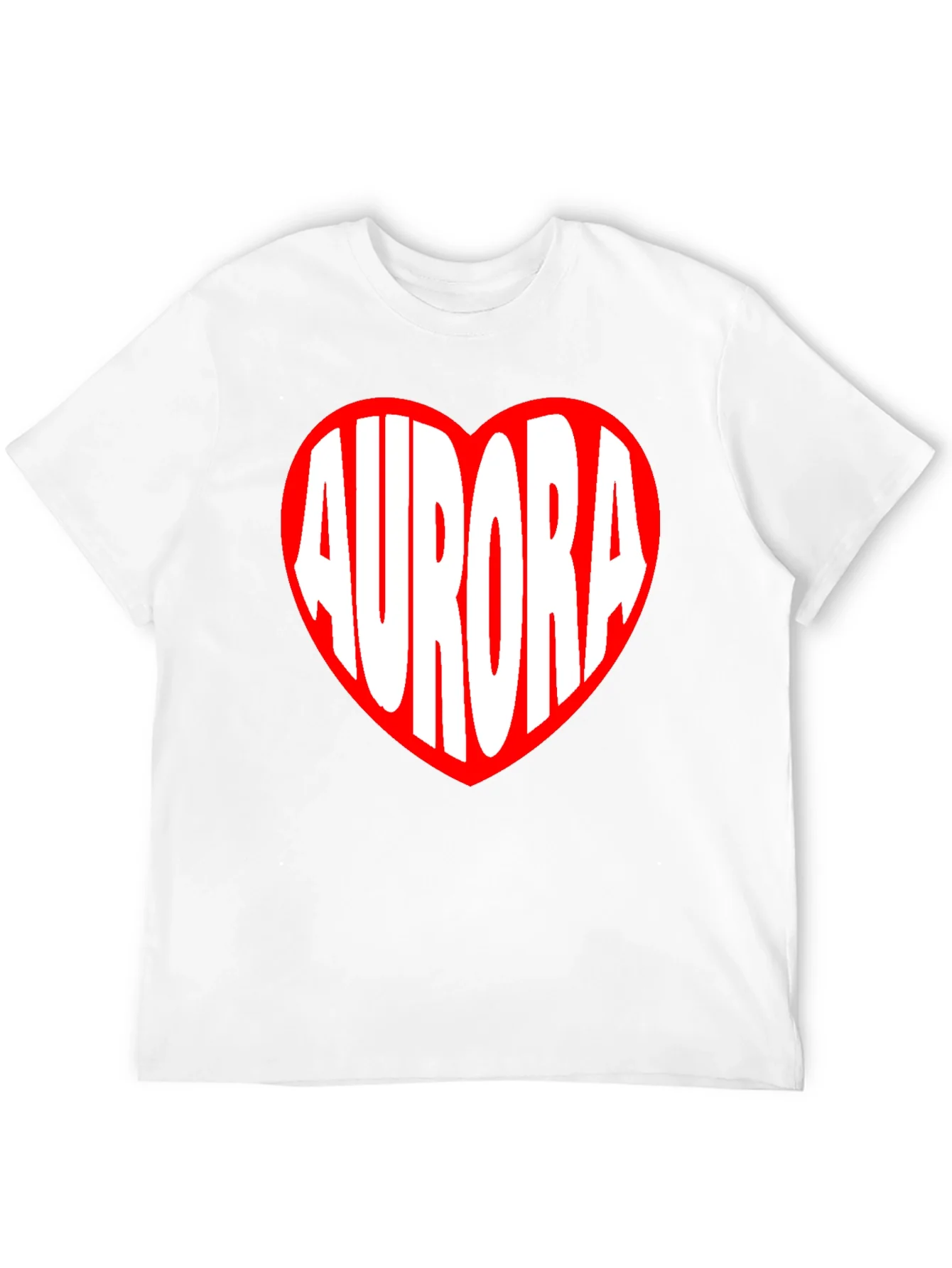 Aurora Heart Graphic Tee - Black Cotton T-Shirt