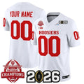 Custom Indiana Hoosiers 2025 National Champions & 2026 CFP Final Patch Jersey - White