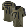 J.Jaguars #71 Tony Boselli Player Olive Salute To Service Limited Football Jerseys