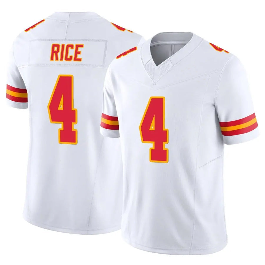 KC.Chiefs #4 Rashee Rice Player White Vapor F.U.S.E. Limited Stitched Football Jerseys