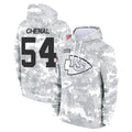 KC.Chiefs #54 Leo Chenal Player Arctic Camo Salute to Service Hoodies Football Jerseys