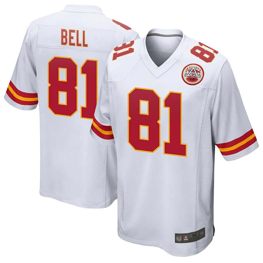 KC.Chiefs #81 Blake Bell Player White Home Game Football Jerseys