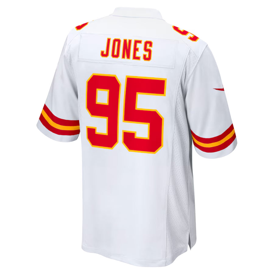 KC.Chiefs #95 Chris Jones Player White Home Game Football Jerseys
