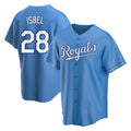 KC.Royals #28 Kyle Isbel Player Light Blue Home Replica Baseball Jerseys