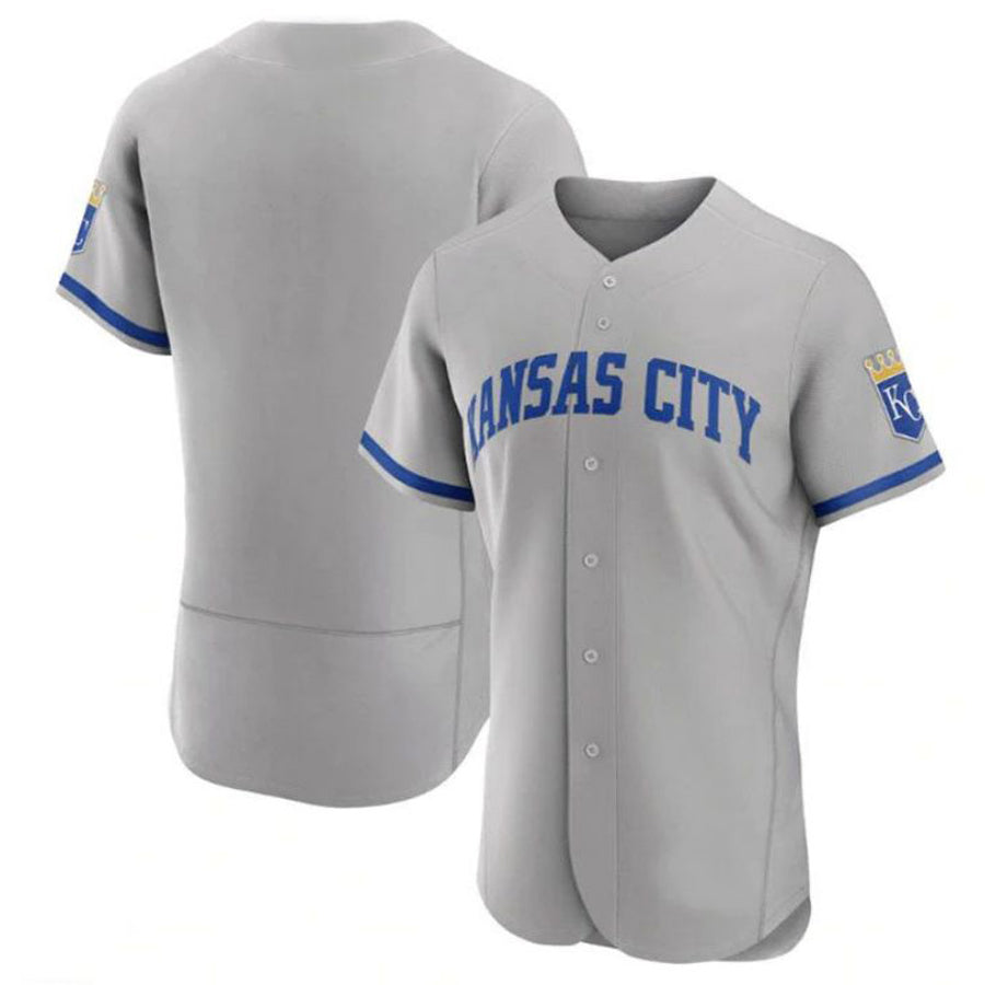 KC.Royals Blank Player Gray Elite Baseball Jerseys
