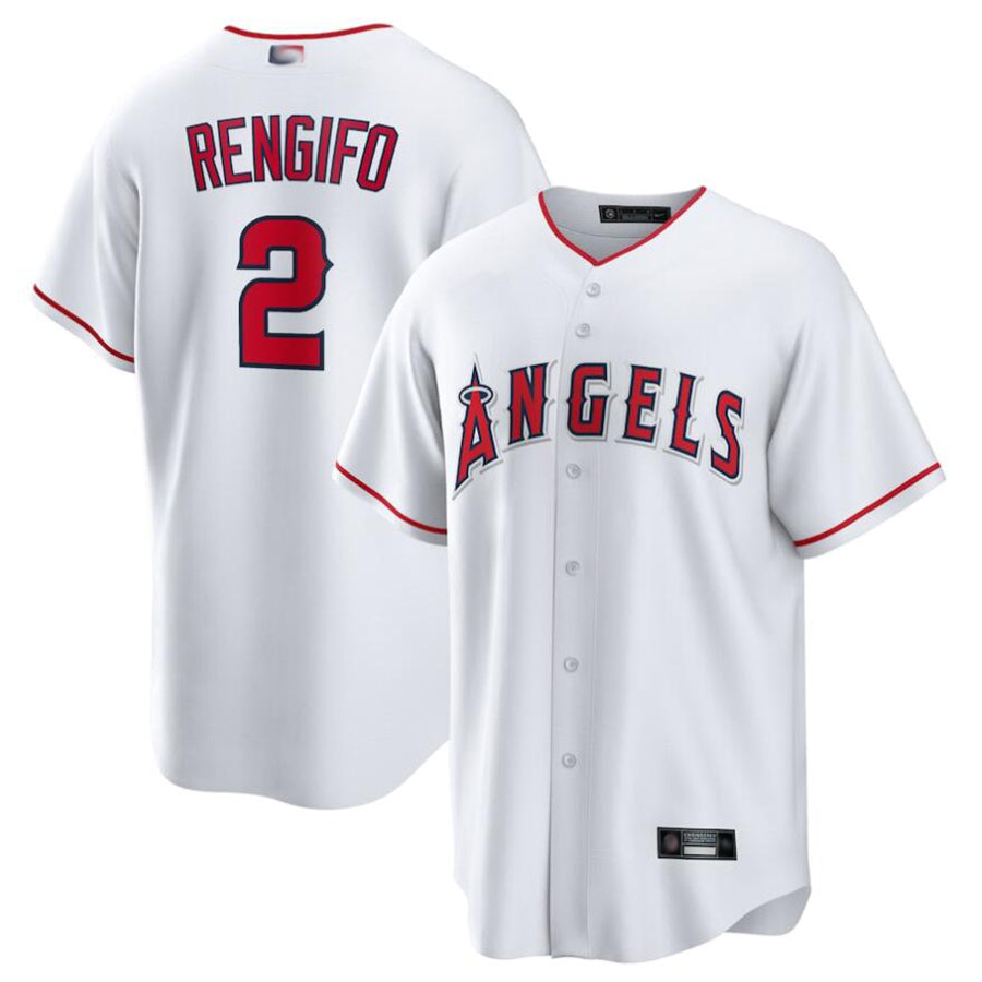 LA.Angels #2 Luis Rengifo Player White Home Replica Baseball Jerseys