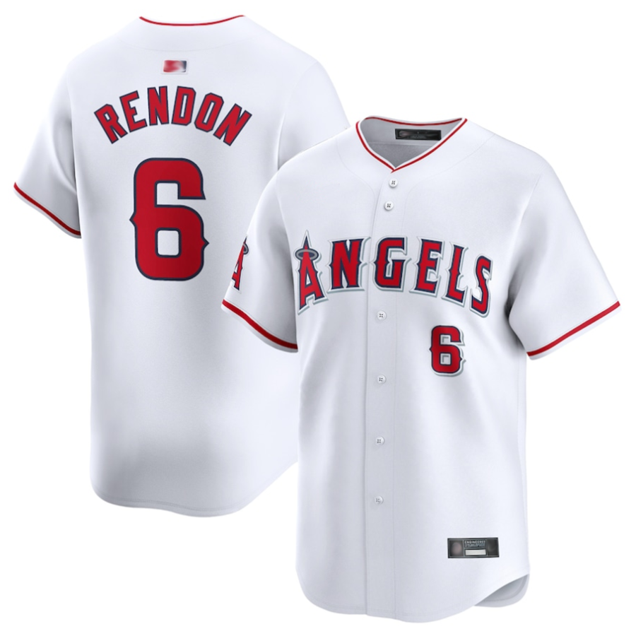 LA.Angels #6 Anthony Rendon Player White Home Limited Baseball Jerseys