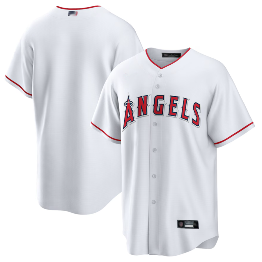 LA.Angels Blank Player White Replica Game Baseball Jerseys
