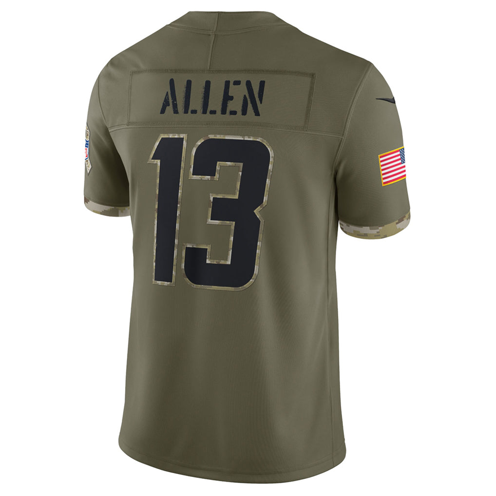 LA.Chargers #13 Keenan Allen Player Salute To Service Olive Game Football Jerseys