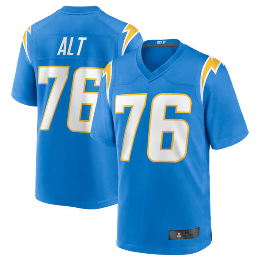 #76 Joe Alt Player LA.Chargers Powder Blue Game Stitched Football Jerseys