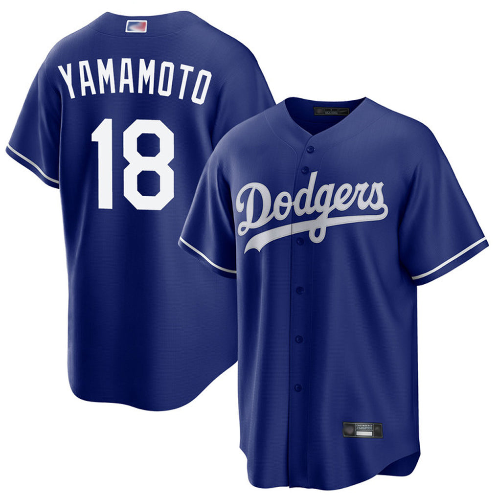 LA.Dodgers #18 Yoshinobu Yamamoto Royal Game Baseball Jerseys