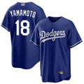 LA.Dodgers #18 Yoshinobu Yamamoto Royal Game Baseball Jerseys