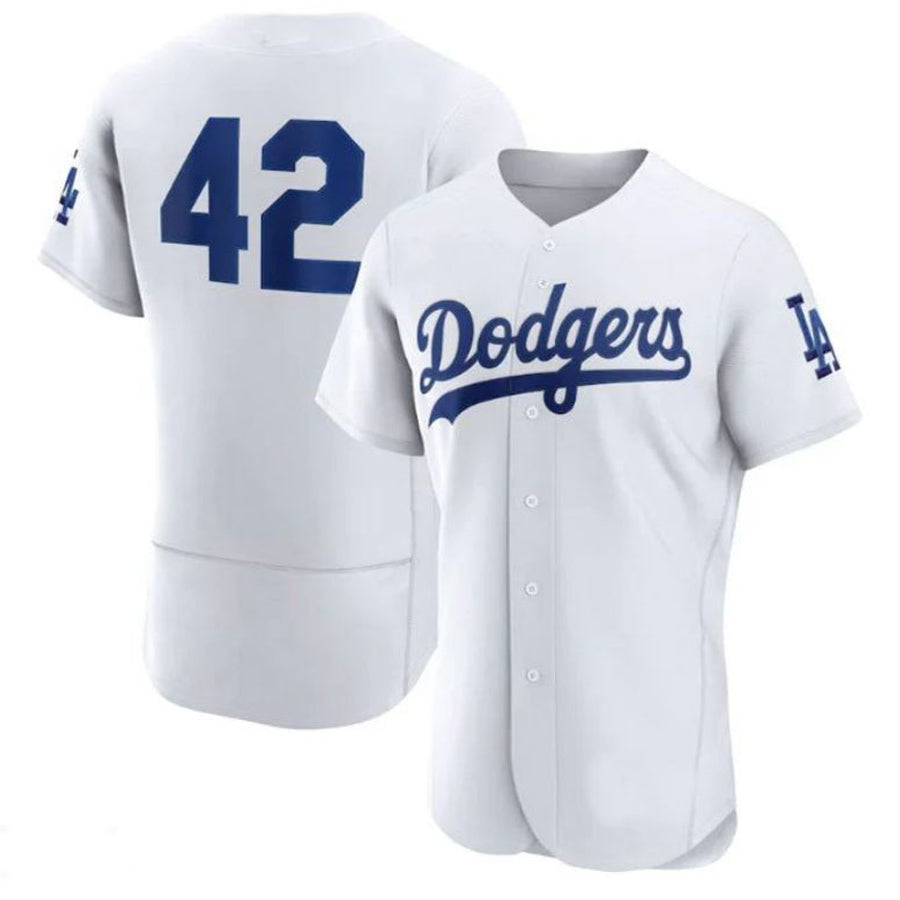 LA.Dodgers #42 Player White Elite Baseball Jerseys