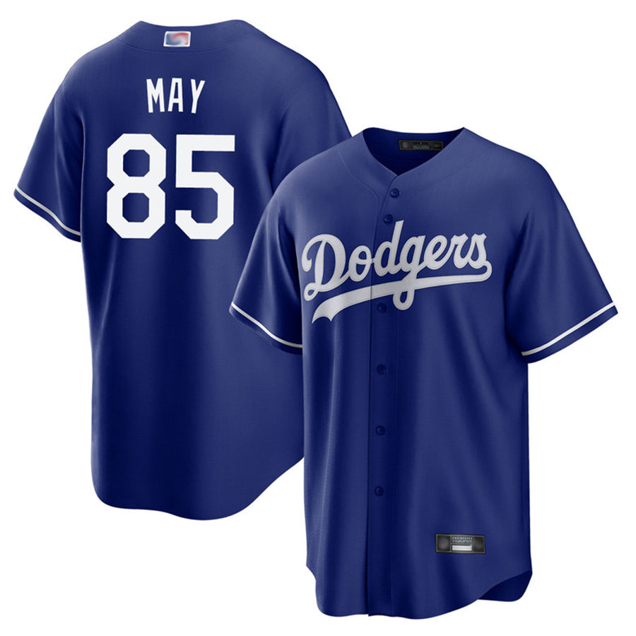 LA.Dodgers #85 Dustin May Player Royal Replica Baseball Jerseys