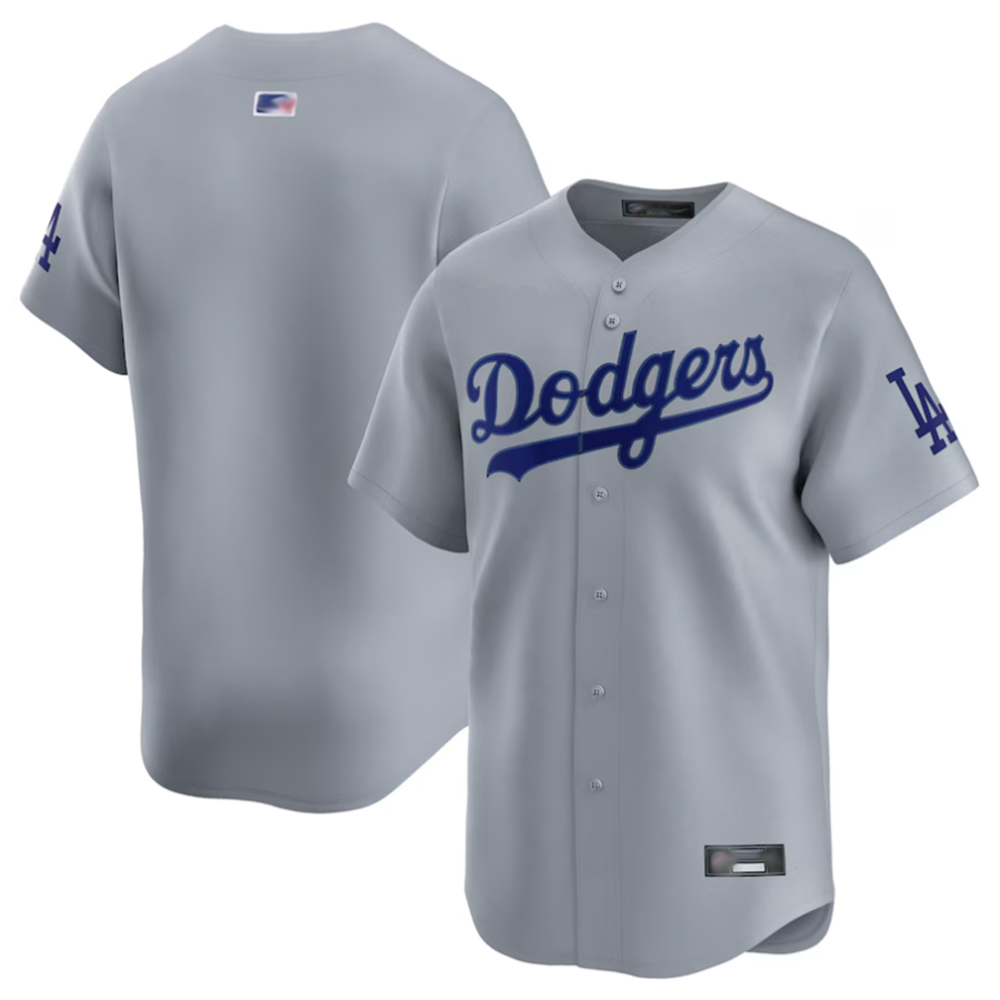 LA.Dodgers Blank Player Gray Limited Baseball Jerseys