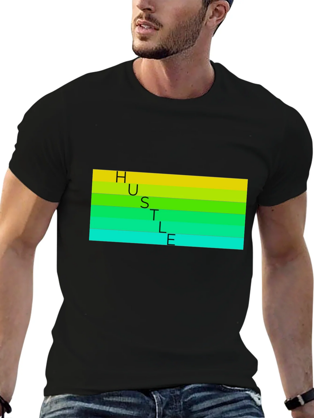 HUSTLE T-Shirt - Black Graphic Tee
