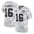LV.Raiders #16 Jim Plunkett Player Arctic Camo Salute to Service Limited Football Jerseys