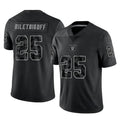 LV.Raiders #25 Fred Biletnikoff Player RFLCTV Limited Black Football Jerseys