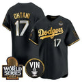 Shohei Ohtani Los Angeles Dodgers 2024 World Series Gold Edition Jersey - Black