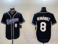 LA.Dodgers #8 Enrique Hernndez Black Cool Base Stitched Baseball Jerseys Player Game Jersey