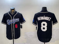 LA.Dodgers #8 Enrique Hernndez Black Player Game Stitched Baseball Jerseys