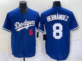 LA.Dodgers #8 Enrique Hernndez Player Game Jersey Blue Flex Base Stitched Baseball Jerseys