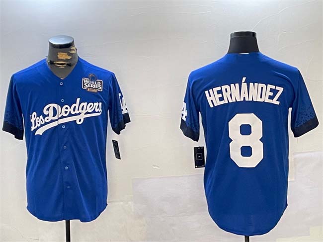 LA.Dodgers #8 Enrique Hernndez Player Royal Cool Base Stitched Baseball Jerseys