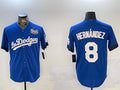 LA.Dodgers #8 Enrique Hernndez Player Royal Cool Base Stitched Baseball Jerseys