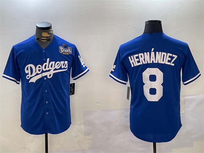 LA.Dodgers #8 Enrique Hernndez Royal Cool Base Stitched Baseball Jerseys Player Jersey