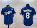 LA.Dodgers #8 Enrique Hernndez Royal Cool Base Stitched Baseball Jerseys Player Jersey