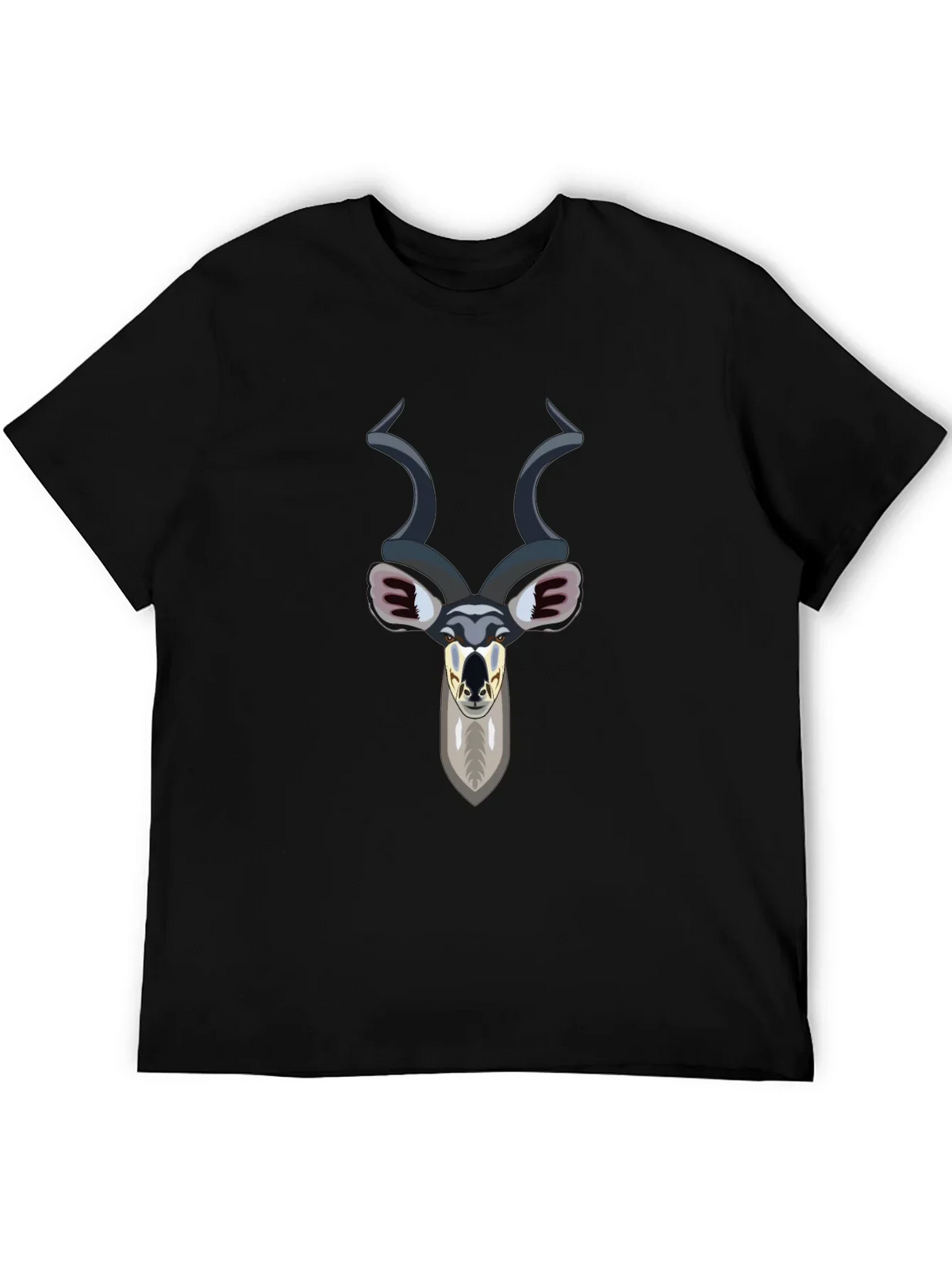 Kudu Head Graphic Tee - Black