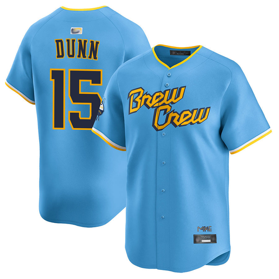 M.Brewers #15 Oliver Dunn Player City Connect Limited Baseball Jerseys