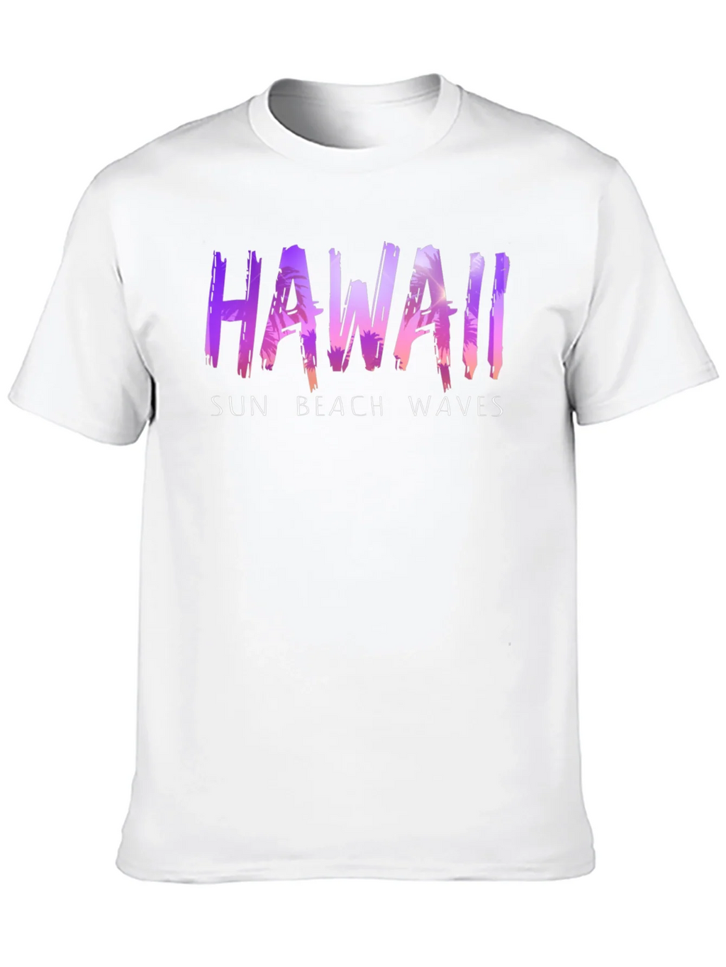 Hawaii Sun Beach Waves Graphic T-Shirt