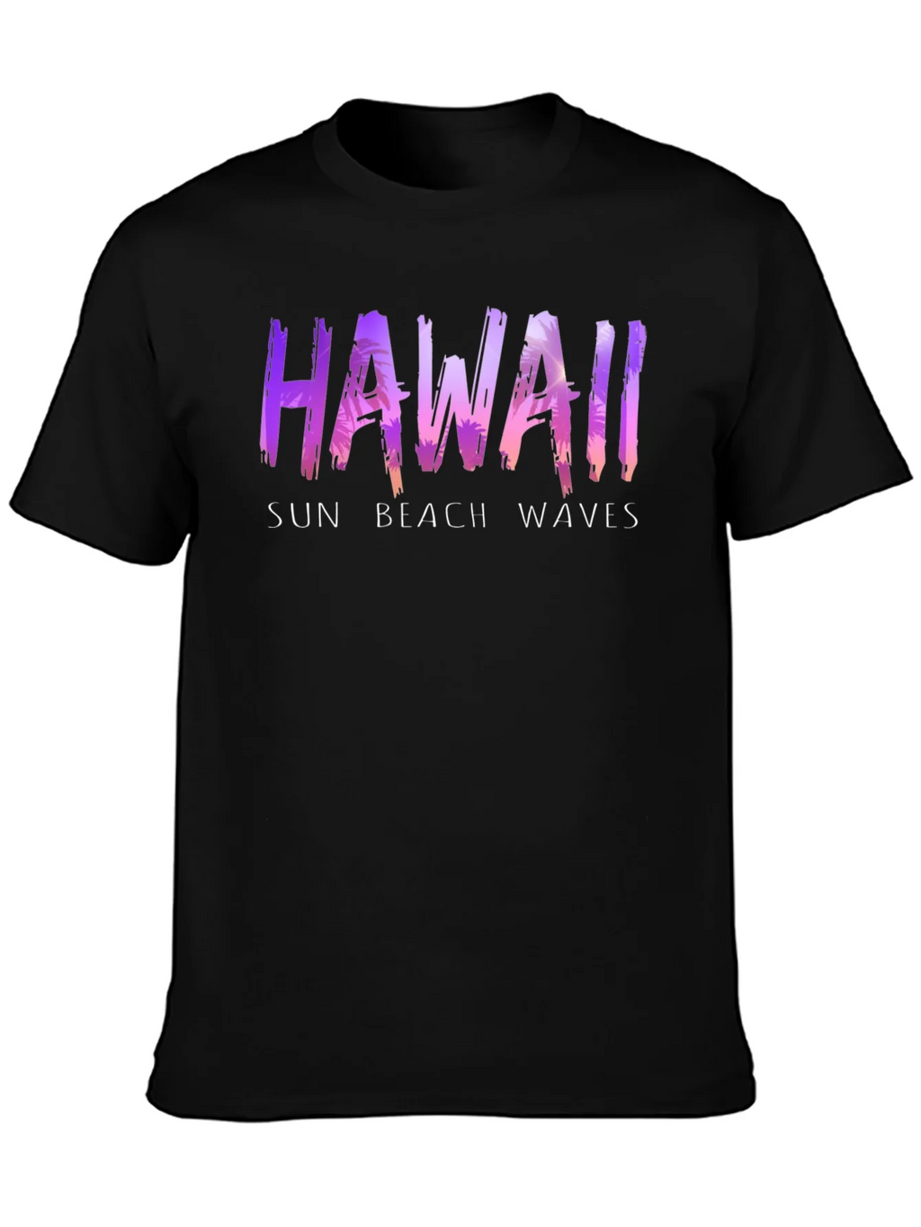 Hawaii Sun Beach Waves Graphic T-Shirt